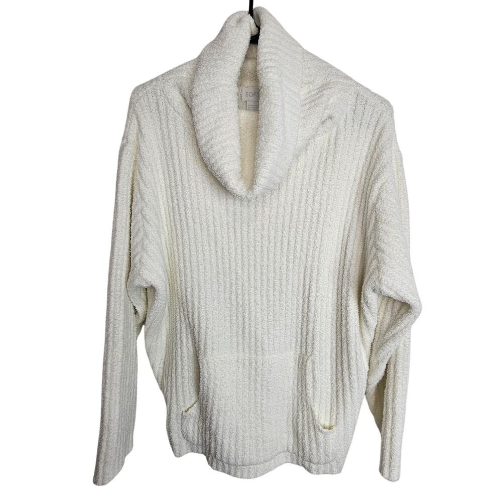 Softies Womens Turtleneck Sweater Size S/M Marshmallow Slouchy Comfy Lounge Cozy